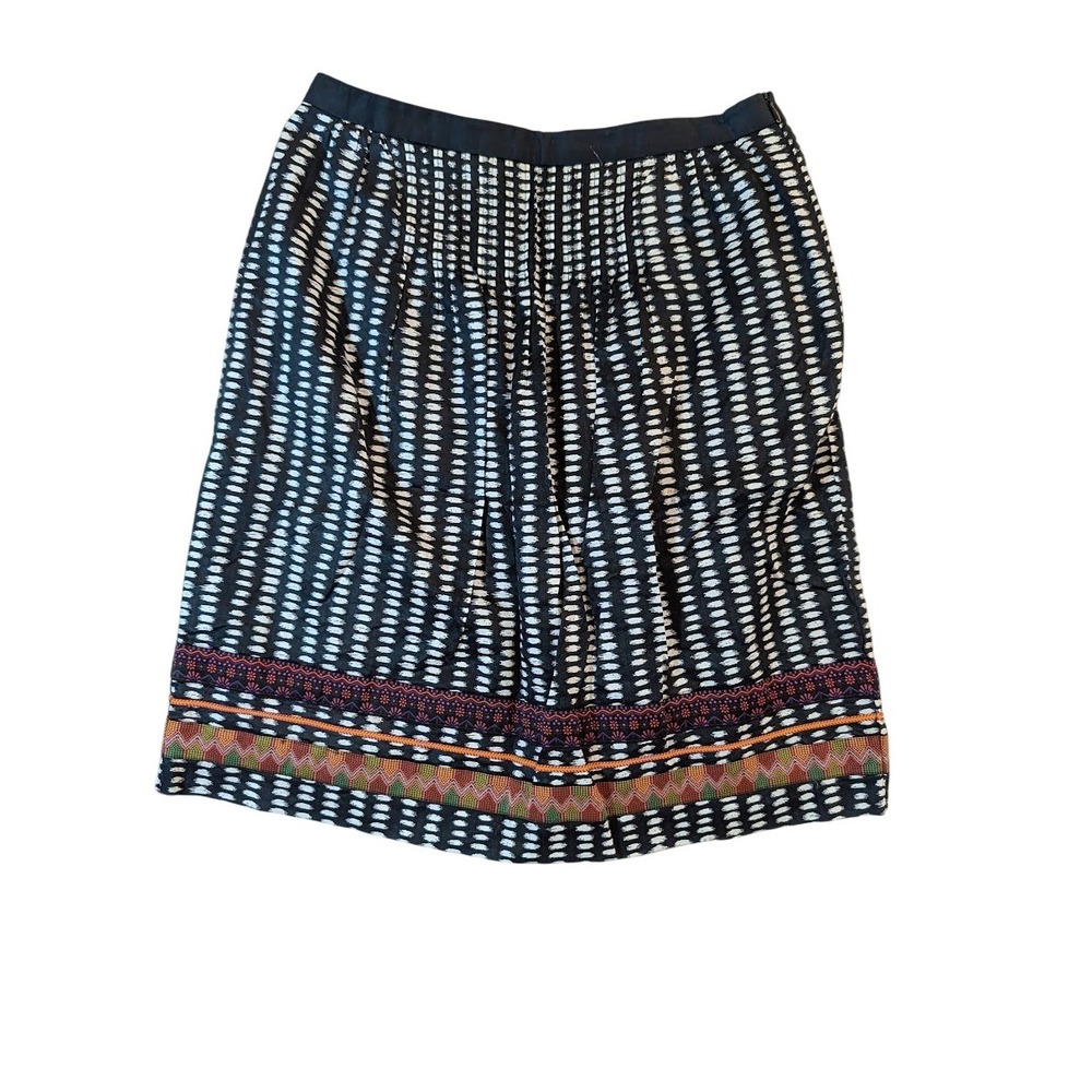 Edme & Esyllte Anthropologie Skirt 100% Cotton Print Boho Knee Length Size 6